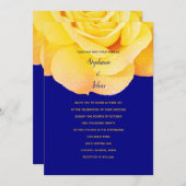 Hochzeit der Blauen Blauen Golden Orange Gelben Ro Einladung (Vorne/Hinten)