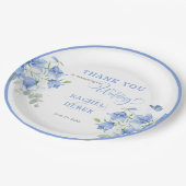 Hochzeit der Blauen Blume Pappteller (Schrägansicht)