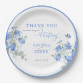 Hochzeit der Blauen Blume Pappteller (Vorderseite)