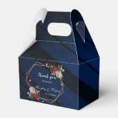 Hochzeit der Blauen Burgund Blush Pink Floral Geschenkschachtel (Rückseite)