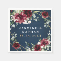 Hochzeit der Blauen Burgund Blush Pink Gold Floral