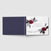 Hochzeit der Blauen Burgundy Rot Gothic Gästebuch (Voll)