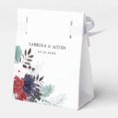 Hochzeit der Blauen Burgundy Rot Gothic Geschenkschachtel (Rückseite)