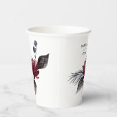 Hochzeit der Blauen Burgundy Rot Gothic Pappbecher (Rechts)