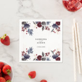 Hochzeit der Blauen Burgundy Rot Gothic Serviette (Beispiel)