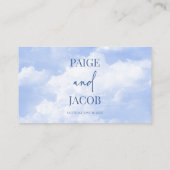 Hochzeit der blauen Eiswolken Platzkarte (Rückseite)