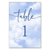 Hochzeit der blauen Eiswolken Tischnummer (Rückseite)