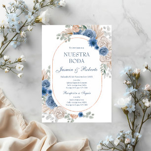 Hochzeit der Blauen Flora Einladung