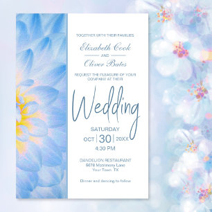 Hochzeit der Blauen Flora Einladung