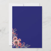 Hochzeit der Blauen Korallenblume Einladung (Rückseite)