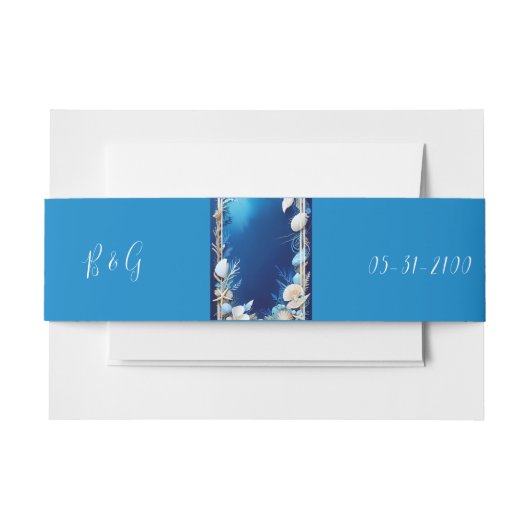 Hochzeit der blauen Küste Einladungsbanderole (Vorderseite Beispiel)