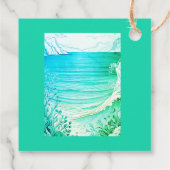 Hochzeit der blauen Küste Geschenkanhänger (Rückseite)