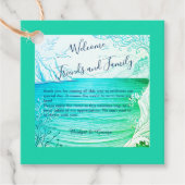 Hochzeit der blauen Küste Geschenkanhänger (Vorderseite)