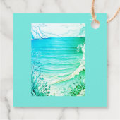 Hochzeit der blauen Küste Geschenkanhänger (Rückseite)