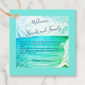 Hochzeit der blauen Küste Geschenkanhänger (Vorderseite)