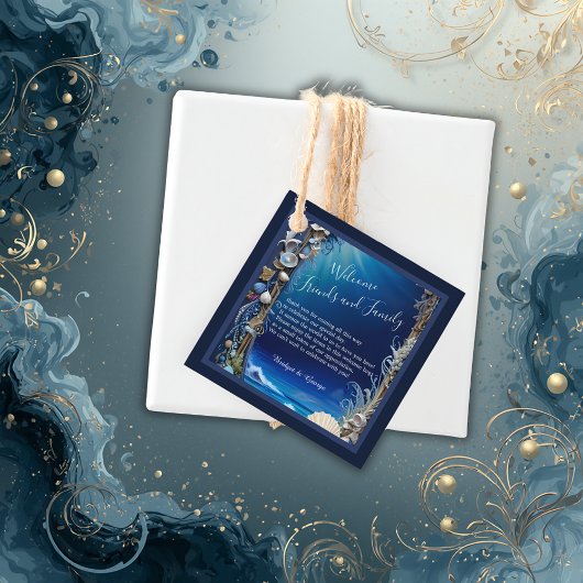 Hochzeit der blauen Küste Geschenkanhänger