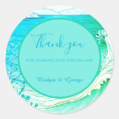 Hochzeit der blauen Küste Runder Aufkleber (Vorderseite)