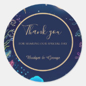 Hochzeit der blauen Küste Runder Aufkleber (Vorderseite)