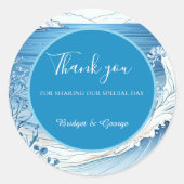 Hochzeit der blauen Küste Runder Aufkleber (Vorderseite)