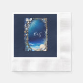 Hochzeit der blauen Küste Serviette (Vorderseite)