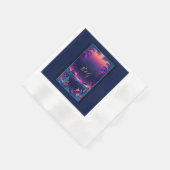 Hochzeit der blauen Küste Serviette (Ecke)