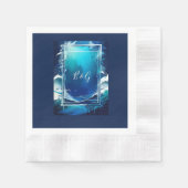 Hochzeit der blauen Küste Serviette (Vorderseite)