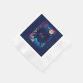 Hochzeit der blauen Küste Serviette (Ecke)