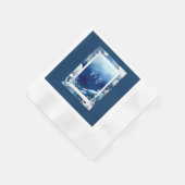 Hochzeit der blauen Küste Serviette (Ecke)