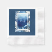 Hochzeit der blauen Küste Serviette (Vorderseite)