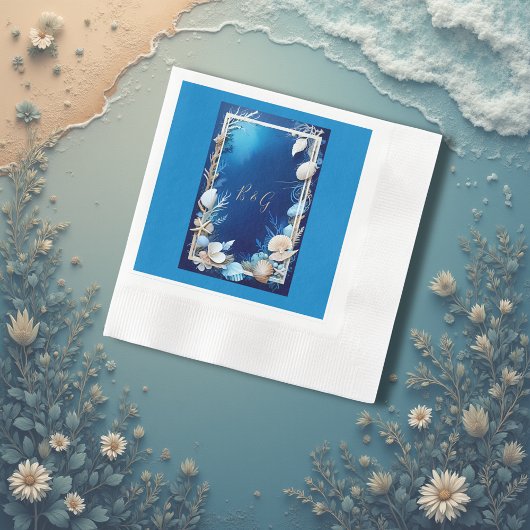 Hochzeit der blauen Küste Serviette