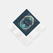 Hochzeit der blauen Küste Serviette (Ecke)