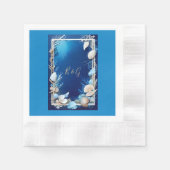 Hochzeit der blauen Küste Serviette (Vorderseite)