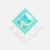 Hochzeit der blauen Küste Serviette (Ecke)