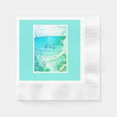 Hochzeit der blauen Küste Serviette (Vorderseite)