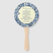 Hochzeit der blauen Lt-Gelb-Wasserfarbe Fächer (Rückseite)