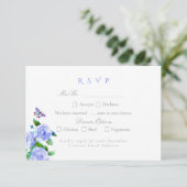 Hochzeit der Blauen Rose RSVP Karte (Stehend Vorderseite)