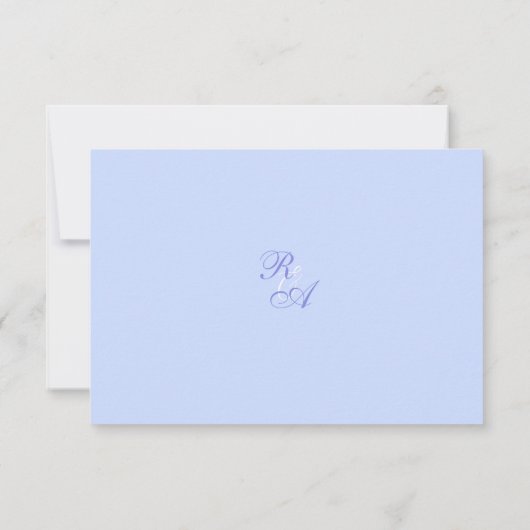 Hochzeit der Blauen Rose RSVP Karte (Rückseite)