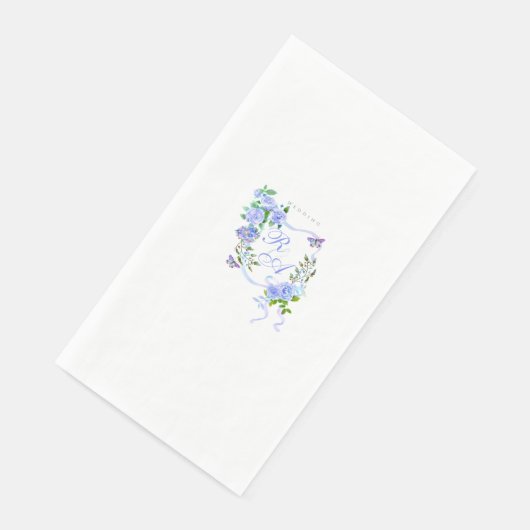 Hochzeit der Blauen Rose Serviette (Ecke)