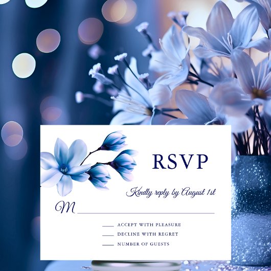 Hochzeit der Blauen Seenot RSVP Karte