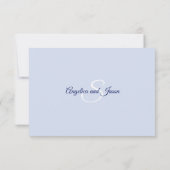 Hochzeit der Blauen Seenot RSVP Karte (Rückseite)