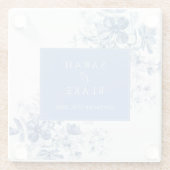 Hochzeit der Blauen Toile Glasuntersetzer (Rückseite)