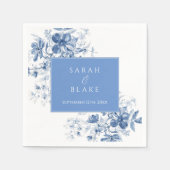 Hochzeit der Blauen Toile Serviette (Vorderseite)