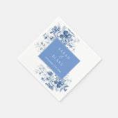 Hochzeit der Blauen Toile Serviette (Ecke)