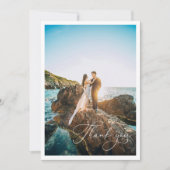 Hochzeit der blauen Wildblume Dankeskarte (Vorderseite)