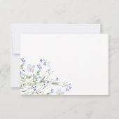 Hochzeit der blauen Wildblume RSVP Karte (Rückseite)