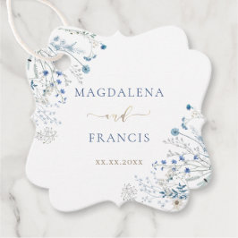 Hochzeit der blauen Wildblumen Geschenkanhänger