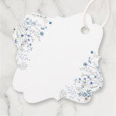 Hochzeit der blauen Wildblumen Geschenkanhänger (Rückseite)