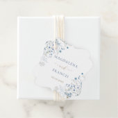 Hochzeit der blauen Wildblumen Geschenkanhänger (Beispiel)