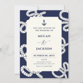 Hochzeit der Blaumariner Einladung (Vorderseite)