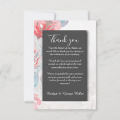 Hochzeit der blorfarbenen Wildblume Dankeskarte (Vorderseite)